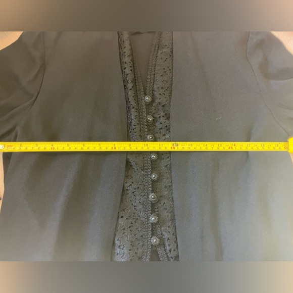 Vintage black blazer with attached lace vest - Picture 5 of 8